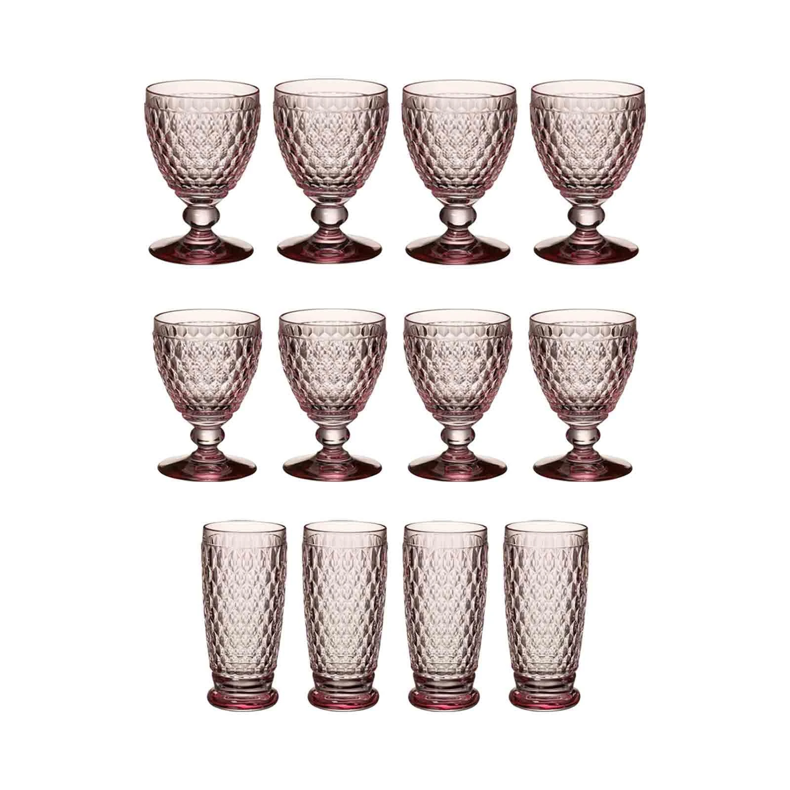 Villeroy & Boch Boston Coloured Wein- & Longdrinkgläser 12er Set Rosa 3 Villeroy & Boch Boston Coloured Wein- & Longdrinkgläser 12er Set Rosa
