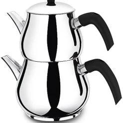 Contacto 2x Kaffeekanne Aus Edelstahl 18/10, Hochglänzend, Mit Scharnierdeckel, Griffe Stumpf -coffee saucer shop 1dece37a 87f3 4e7d b4c9 2713949891da 1