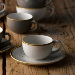 Churchill Stonecast Cappucino-Untertasse Barley White ø15,6cm Weiß (12 Stück) Von CHEFGASTRO -coffee saucer shop 35e162b9 c4a1 4832 8f28 c68aa0986387