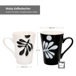 Null 2er Set Kaffeebecher Matty 250ml Schwarz & Weiß - 2016732 -coffee saucer shop 3ecbff45 cf92 4f11 8f8a 7f97176eb229 1
