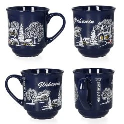 Null 3160080 Van Well 12er Set Glühweinbecher Blau Mit Motiv Und Eichstrich Bei 0,2L -coffee saucer shop 4c5593f7 67d7 4e01 a5a0 b8021f194280