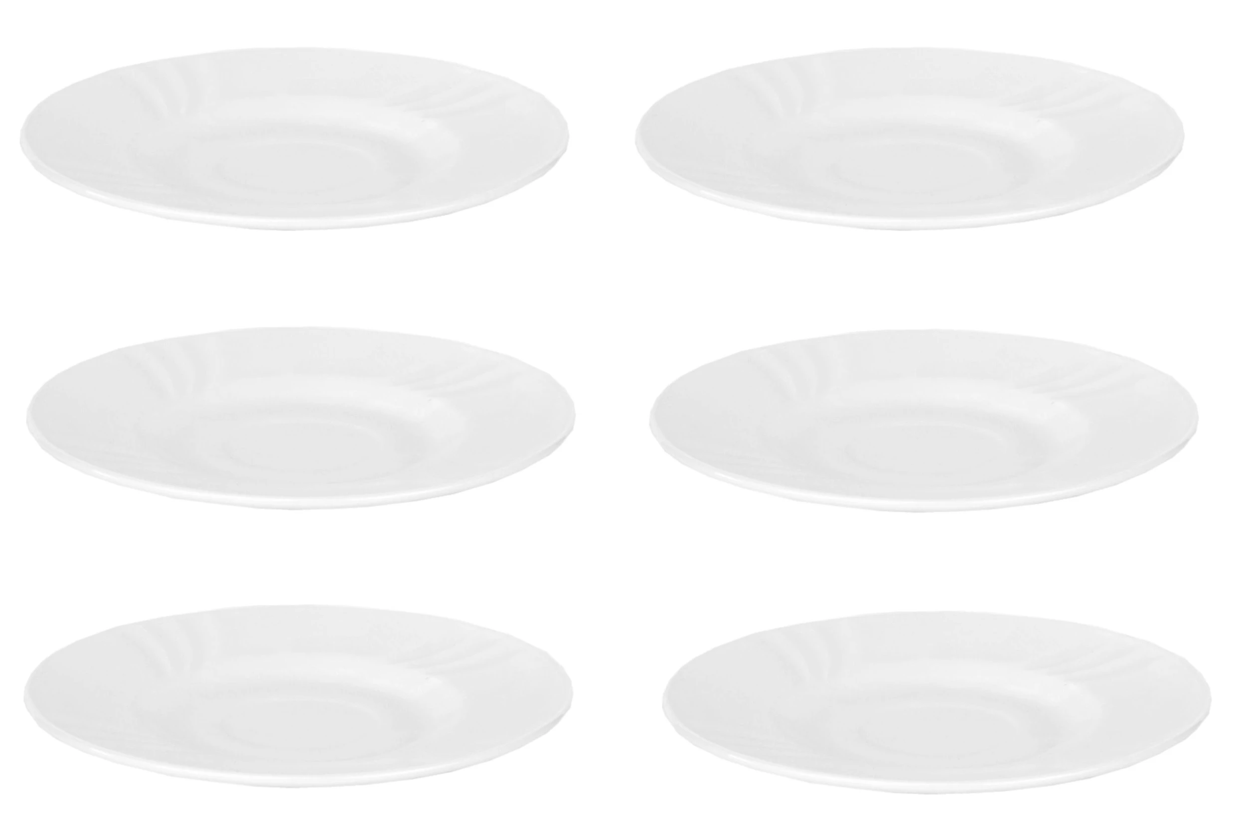 Null 6er Set Kaffeeuntertasse Ebro 15,5cm Aus Opal-Hartglas 3 Null 6er Set Kaffeeuntertasse Ebro 15,5cm Aus Opal-Hartglas