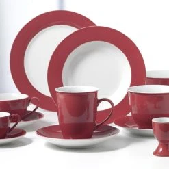 Ritzenhoff & Breker DOPPIO Kaffeeuntertasse 16 Cm Rot 6er Set -coffee saucer shop 69e46a4c f99c 4493 bfbe 5837ade80a7c