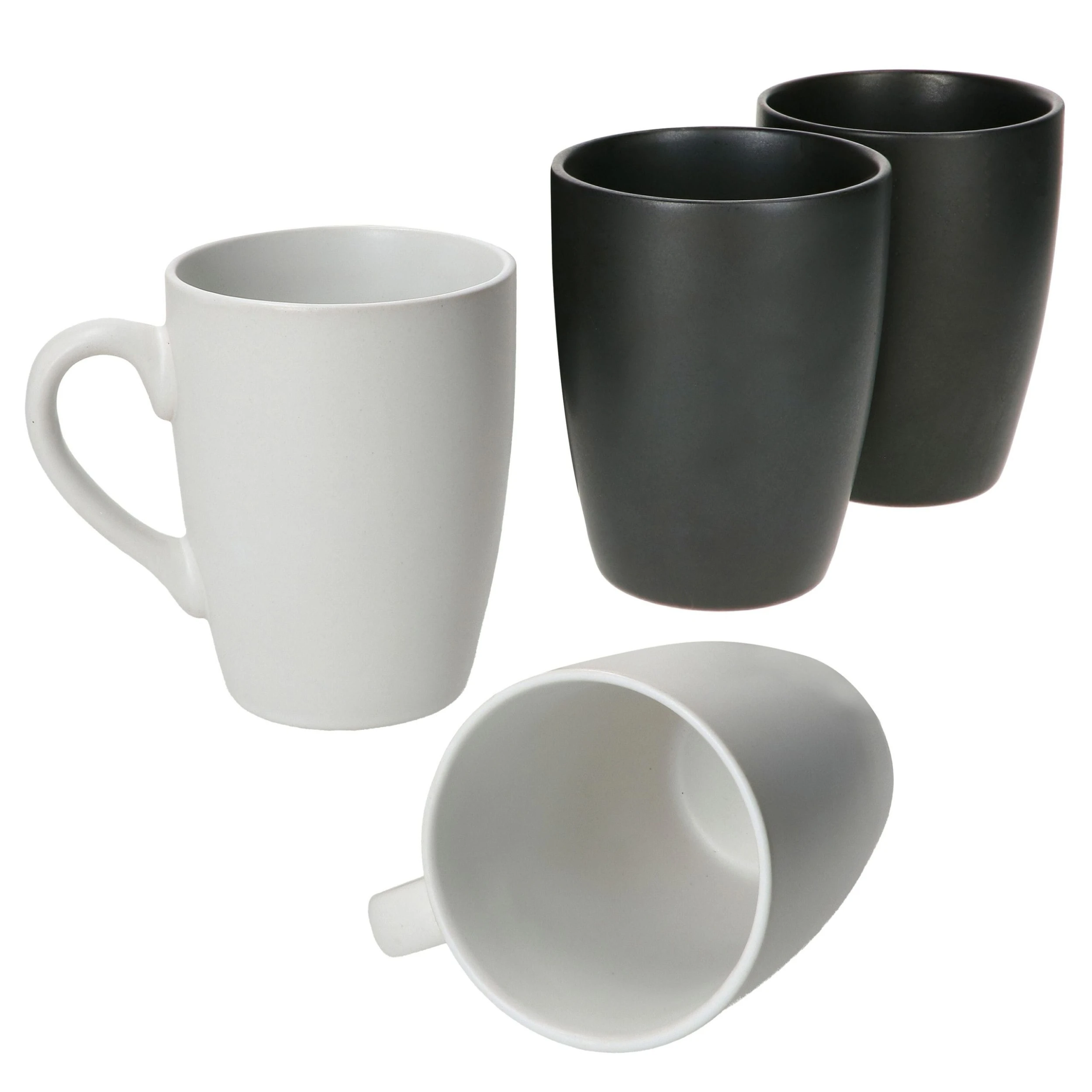 Null 4er Set Kaffeebecher Nero Bianco Mit & Ohne Henkel Weiß & Schwarz 3 Null 4er Set Kaffeebecher Nero Bianco Mit & Ohne Henkel Weiß & Schwarz