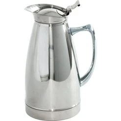 APS Isolierkanne Aus Edelstahl, Einhandautomatik Mit Klappdeckel, Kapazität: 1,0 Liter -coffee saucer shop acbe3242 2c23 414a b4c2 583a500b4e73