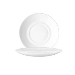 18x Arcoroc Untertasse Universal, Weiß, Hartglas, Durchmesser 14 Cm