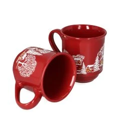 Null 3160100 - 12er Set Glühweinbecher In Dunkelrot Mit Weihnachtslandschaft 0,2L Geeicht -coffee saucer shop b4b89f5a 692e 42ee 85e0 af8bc47e8f60