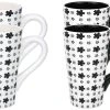 Null 4er Becher Set Keramik Dekor Sternenmosaik Schwarz/weiß - Jameson & Tailor 7682 -coffee saucer shop e05e0715 d608 4e74 8273 46d9b07ee29c 1