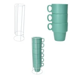 Null 6er Set Kaffeebecher Mit Ständer Stata 250ml Mint Tasse Henkel Porzellan Stapelbar -coffee saucer shop e2d01dbf c9ea 4552 b6a4 acbffb8ee15a