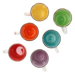 Null 6er Set Kaffeebecher Uni Bunt -coffee saucer shop fc6ba7b6 e3c2 4e53 b1b4 701ff487d61b